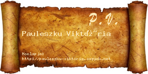 Pauleszku Viktória névjegykártya