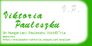 viktoria pauleszku business card